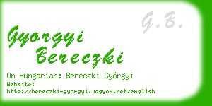 gyorgyi bereczki business card